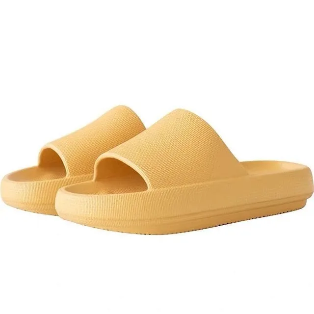 NYCOOL 4.5cm Thick Sole House Slippers Men Women Non-slip Bathroom Footwear Boys Girls Lovers Flip Flops Summer Beach Sandals