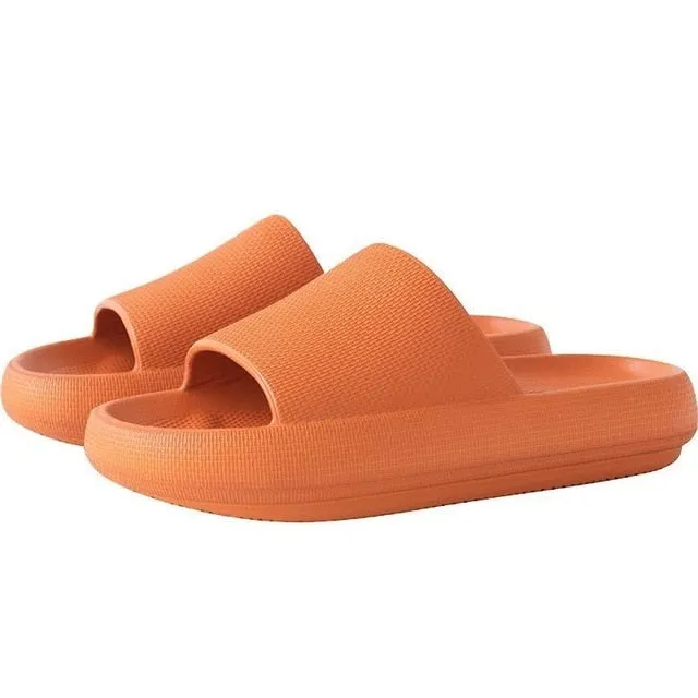NYCOOL 4.5cm Thick Sole House Slippers Men Women Non-slip Bathroom Footwear Boys Girls Lovers Flip Flops Summer Beach Sandals