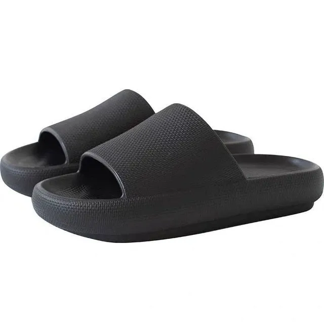 NYCOOL 4.5cm Thick Sole House Slippers Men Women Non-slip Bathroom Footwear Boys Girls Lovers Flip Flops Summer Beach Sandals