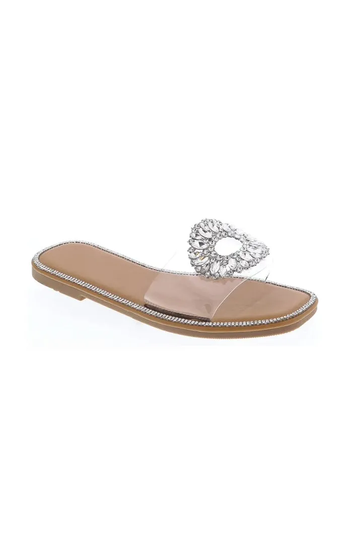 Olympia - Embellished Flat Sandals