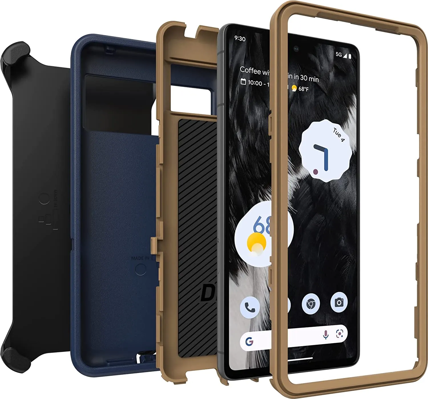 OtterBox Defender Case For Google Pixel 7 - Blue Suede Shoes