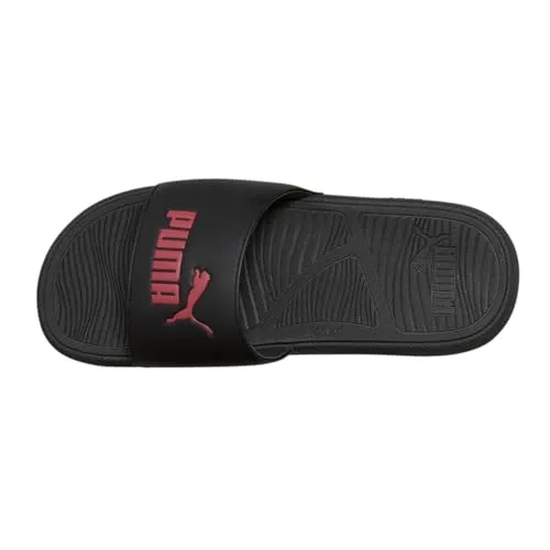 PUMA Men's Cool Cat 2.0 Slide Sandal Black red, 10