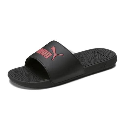 PUMA Men's Cool Cat 2.0 Slide Sandal Black red, 10
