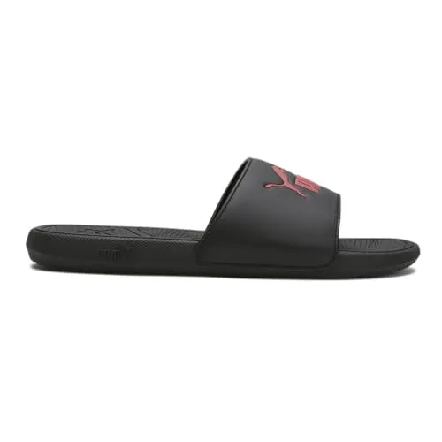 PUMA Men's Cool Cat 2.0 Slide Sandal Black red, 10