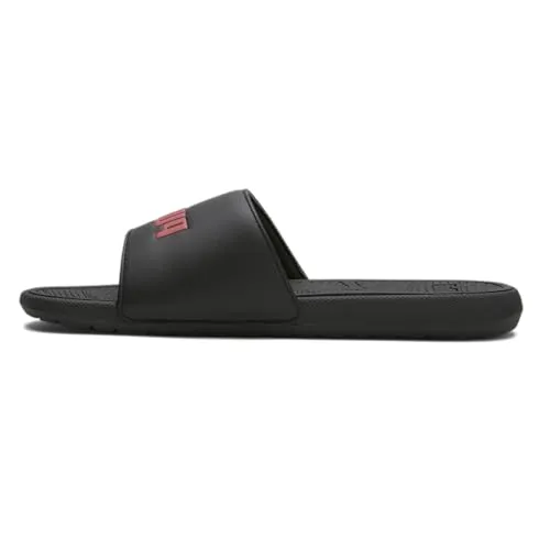 PUMA Men's Cool Cat 2.0 Slide Sandal Black red, 10