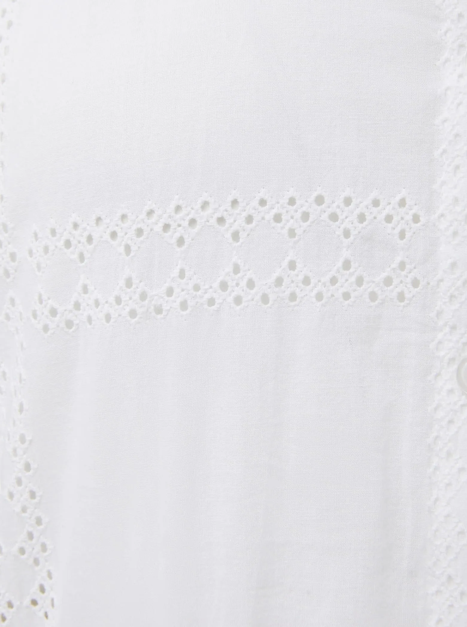 Sarah Dress Grid Eyelet Fresh White