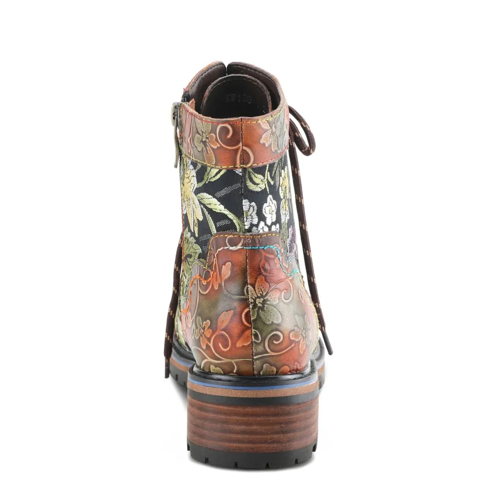 Spring Step Shoes L'Artiste Fantastic Women's Floral Leather High Top Boots