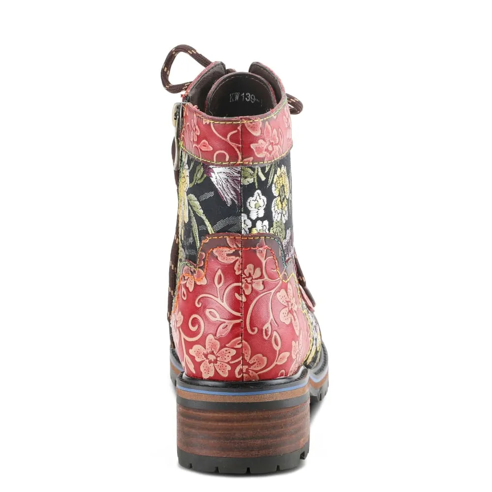 Spring Step Shoes L'Artiste Fantastic Women's Floral Leather High Top Boots