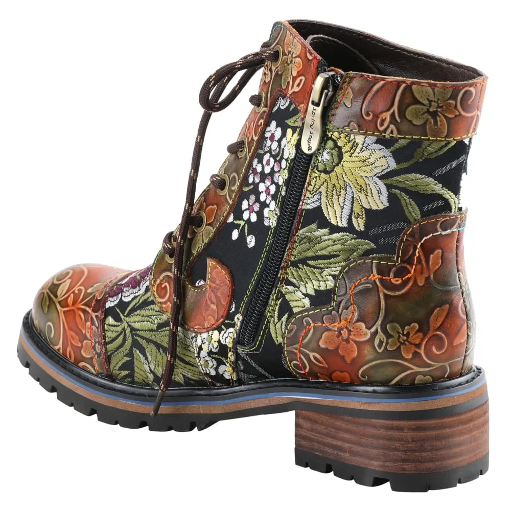 Spring Step Shoes L'Artiste Fantastic Women's Floral Leather High Top Boots
