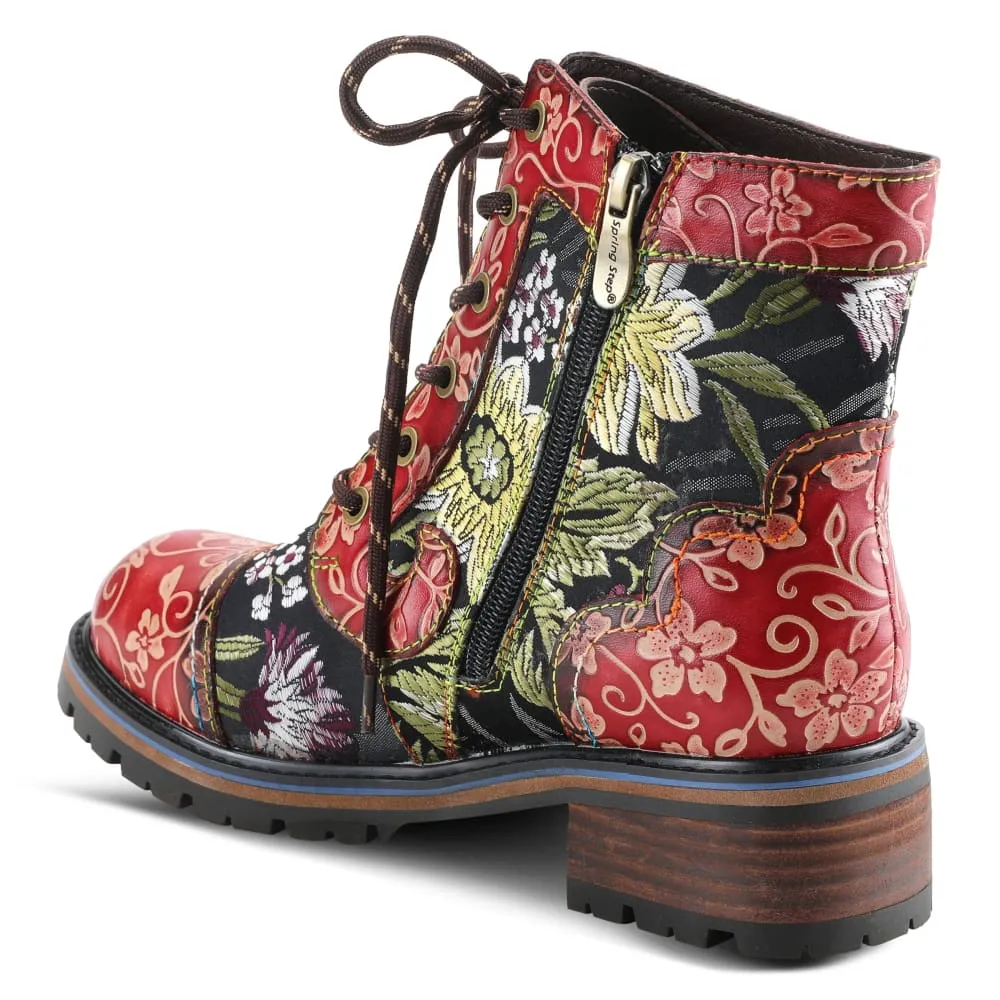 Spring Step Shoes L'Artiste Fantastic Women's Floral Leather High Top Boots