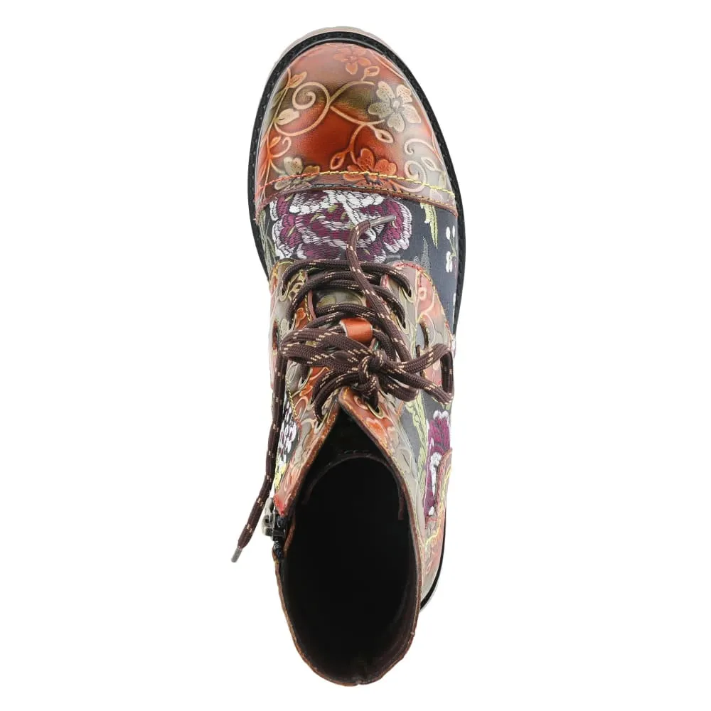Spring Step Shoes L'Artiste Fantastic Women's Floral Leather High Top Boots