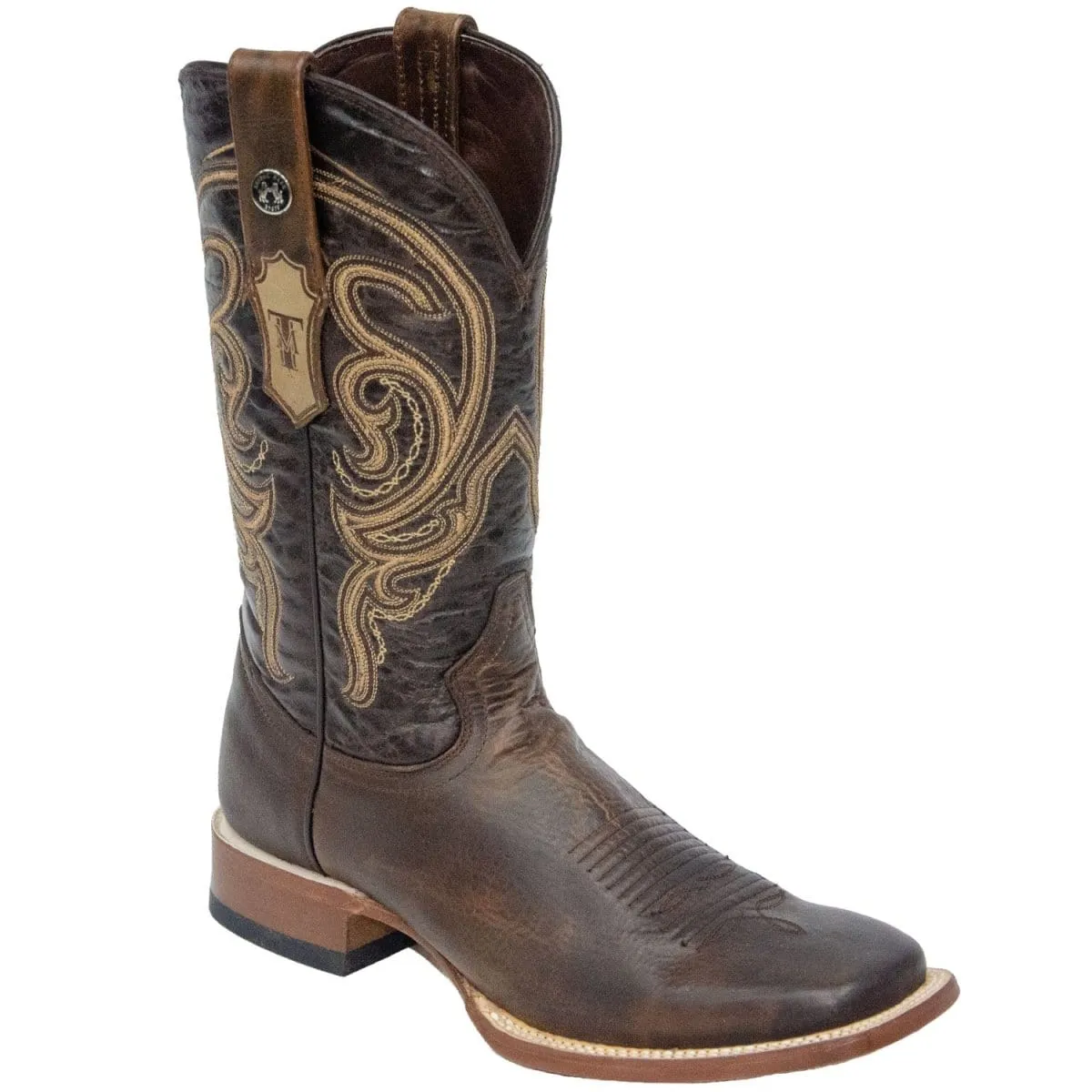 Tanner Mark Men's Tioga Square Toe Leather Boots Damiana Moka TM200733