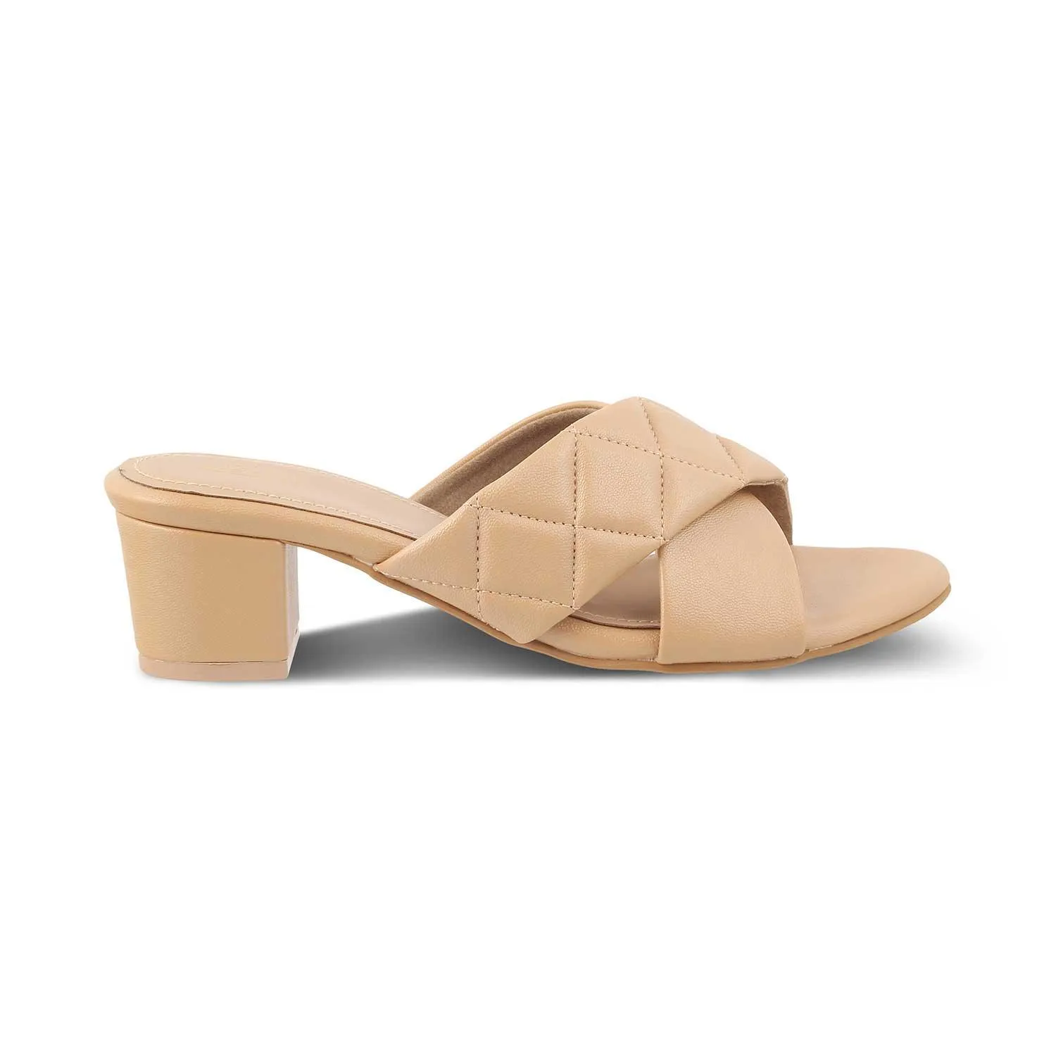 The Romi TMM-5 Beige Women's Dress Block Heel Sandals Tresmode