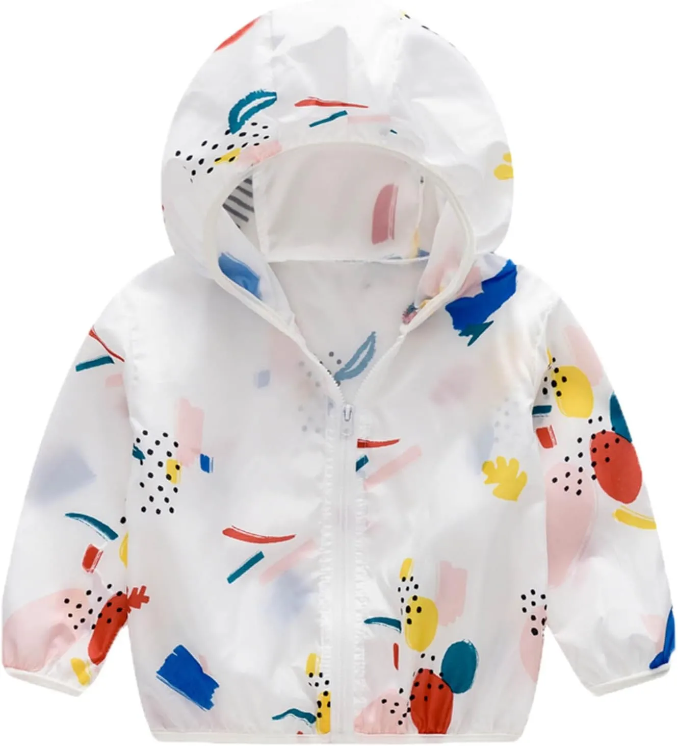 Toddler Boy Girl Jacket Summer Sun Prtection Outwear Coat Unisex Hooded Trench Lightweight Windbreaker