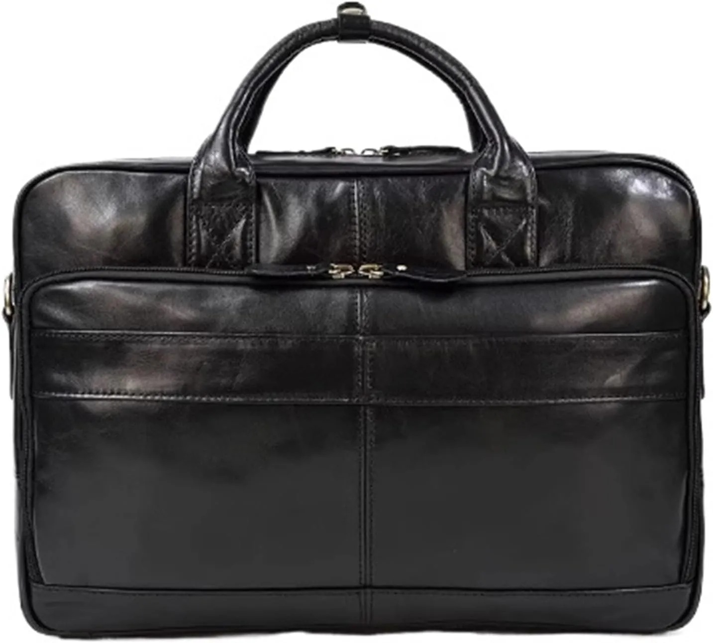 Tote Briefcase Leather Men's Vintage Commuter Baottop Layer Cowhide 14 "computer Handbag Business Bag