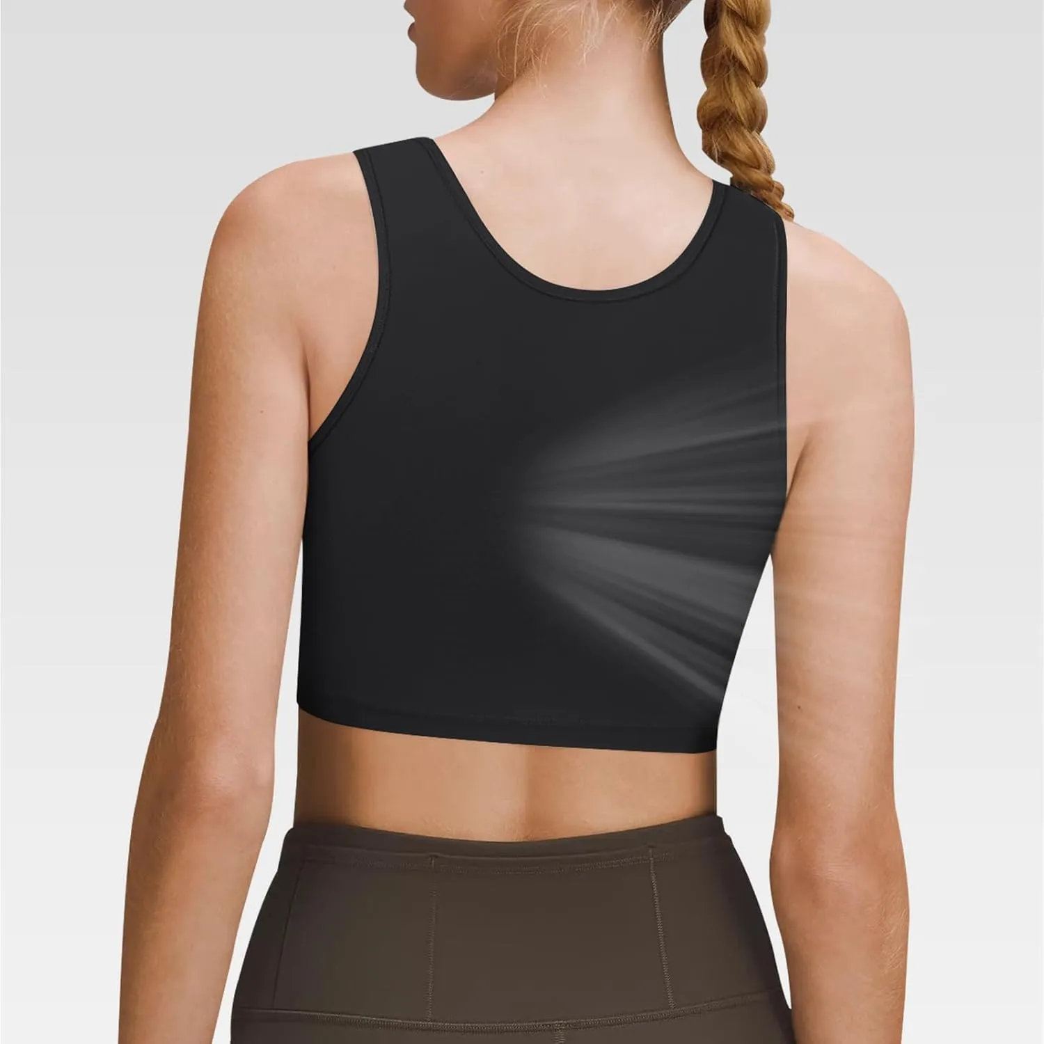 Transgender FTM Chest Binder Half Zip Up Binder Bra Breathable Breast Binder