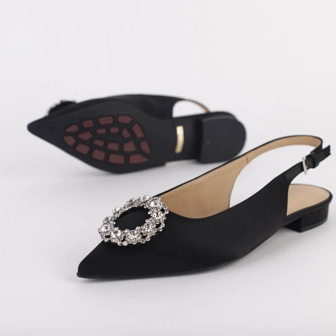 *UK size 2 - FYVIE - black, 1.5cm heels