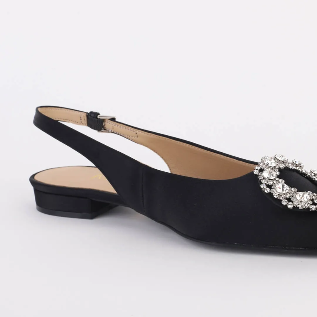 *UK size 2 - FYVIE - black, 1.5cm heels