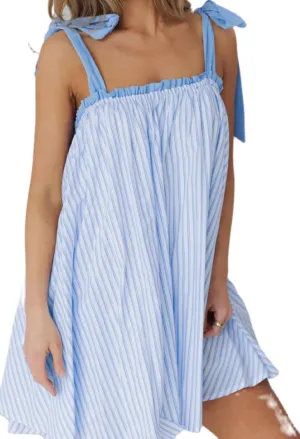 Women Y2k Babydoll Flowy Mini Dress Sleeveless Strap Square Neck Floral Loose Ruffle Going Out Short Sundress