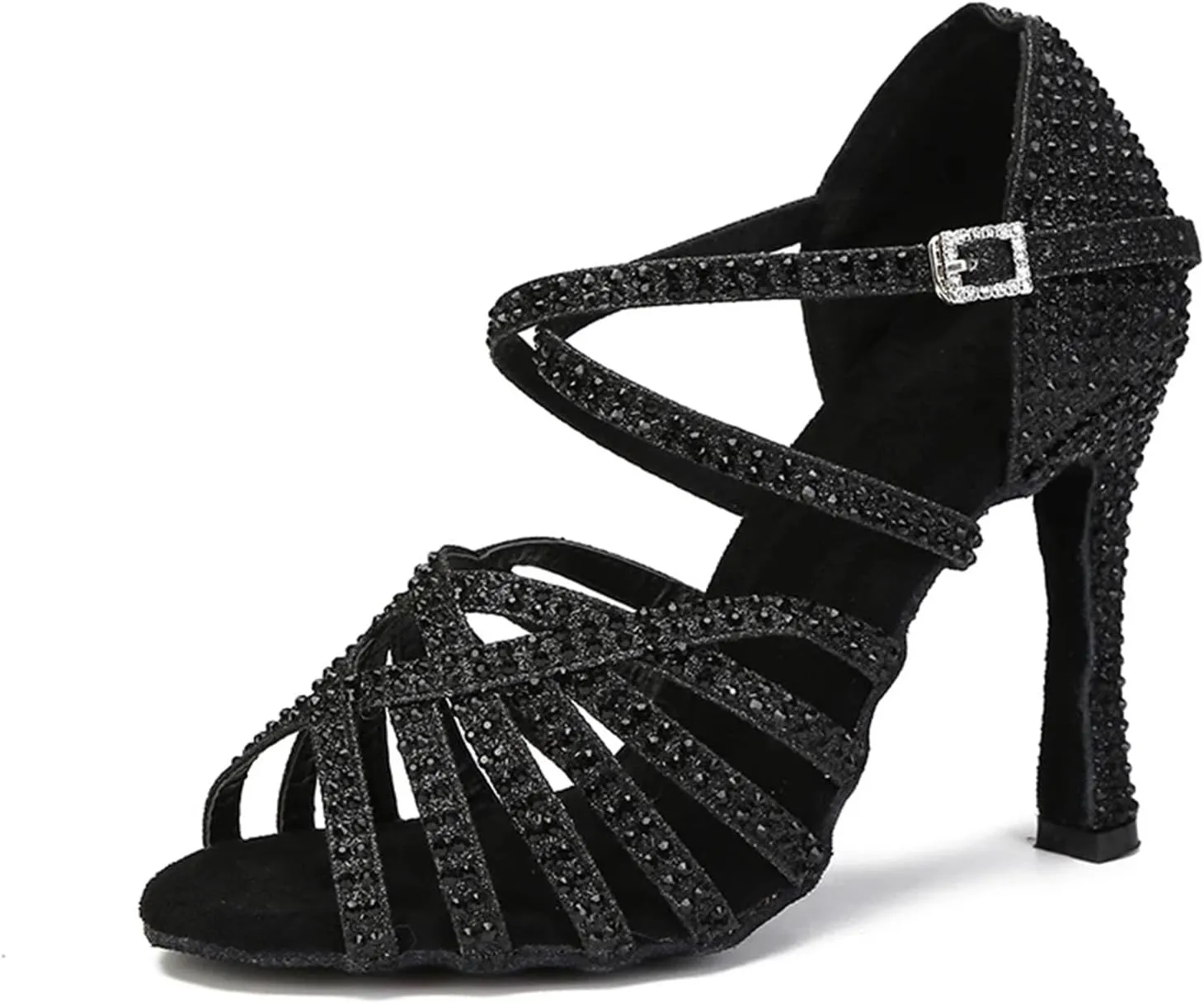 Women's Crystal-Training Sneakers - Adjustable Laces for Dance-Inspired Rehearsals (6CM/2.36")