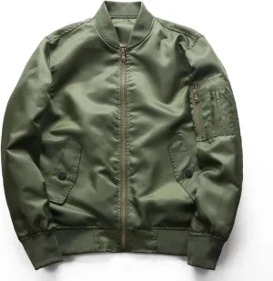 XIAXOGOOL Mens Bomber Jackets Lightweight Waterproof Flight Jacket Casual Softshell Fall Varsity Jacket Coat Windbreaker